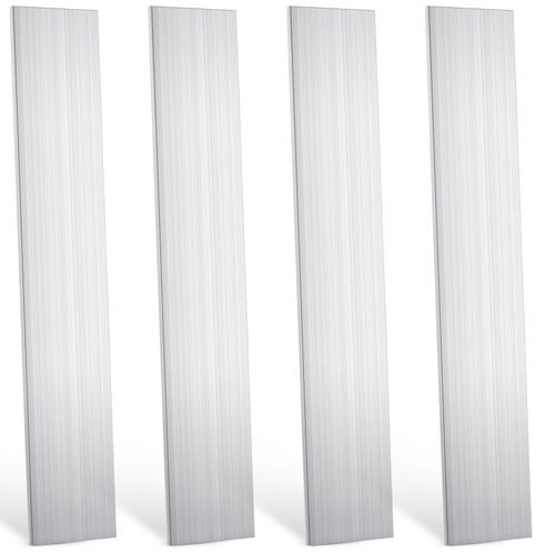 Therwen 4 Pcs 1/8"(3mm) x 2"(50mm) Aluminum Flat Bar 12" Long 6061 General Purpose Plate Extruded Aluminum Bar Solid Extruded Plate Mill Stock