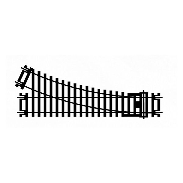 Hornby R8073 OO Gauge Right Hand Point Track - Extra Track Pieces for Model Railway Sets, Model Train Track Pieces - Scale 1:76