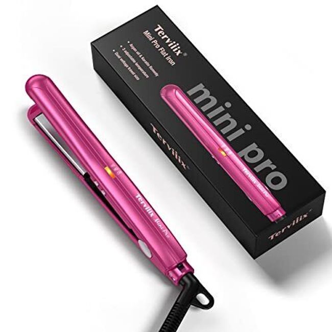 Mini Flat Iron Adjustable Temperature Travel-Size Mini Hair Straightener Smal...