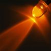 sourcing map 10Pcs 10mm Pre Wired LED, Orange DC12V Clear Lens, Light Emitting Diodes