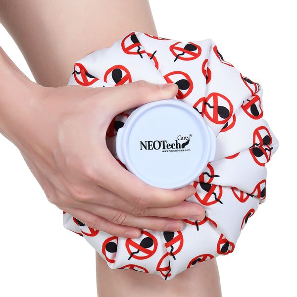 Neotech Care Ice Bag for Injuries, Swelling, Headache, Pain Relief, First Aid - Cold Pack Screw Top Lid - Reusable, Refillable & Waterproof Pouch/Bladder (20cm, Vasectomy Design)