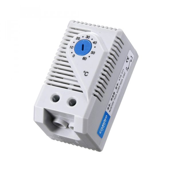 sourcing map Mechanical Thermostat, KTS011 0-60°C Adjustable Compact Normally Open(N.O) Temperature Controller Switch