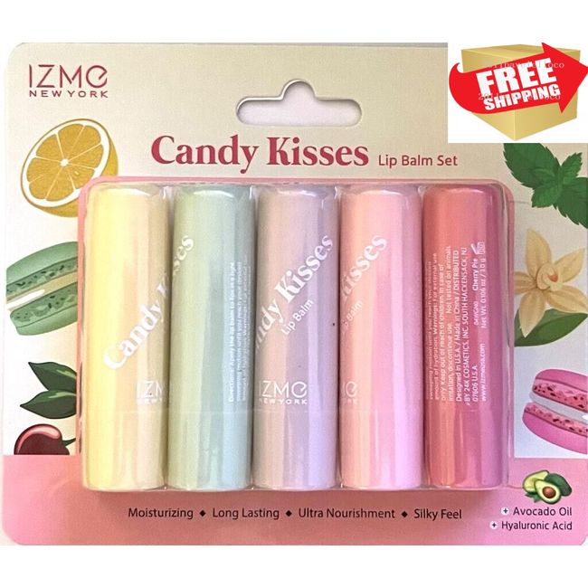 IZME NY Candy Kisses Lip Balm Set * Silky Feel * Moisturizing * Long Lasting