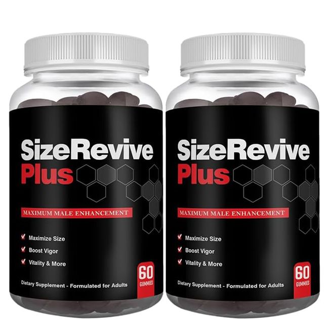 (2 Pack) Size Revive Plus Gummies for Men, SizeRevive Performance Supplement