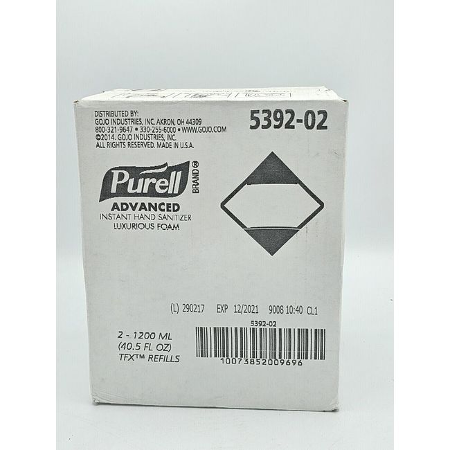 New  PURELL Advanced Hand Sanitizer Refill Foam - Pack of 2 (5392-02)