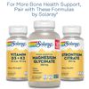 SOLARAY Calcium & Magnesium Citrate with Vitamin D-2, 1:1 Ratio for Healthy Bones, Teeth, Muscle & Nervous System Function High Absorption 180 Count