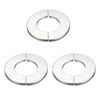 sourcing map 3 Pieces Wall Split Flange 201 Stainless Steel Round Rosette for 34mm Diameter Pipe