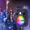 1100W Portable Wireless Bluetooth Speaker 8"Woofer W/Tripod Stand Mic Remote LED