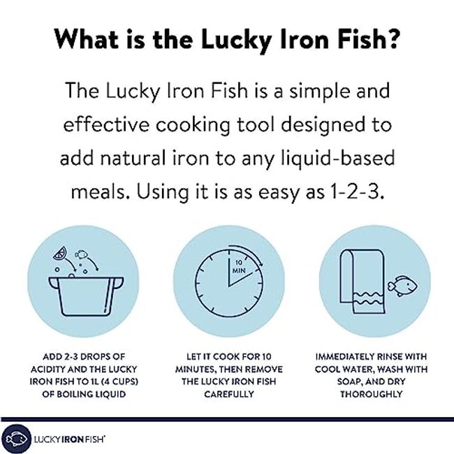 Lucky Iron Fish Ⓡ A Natural Source of Iron - The Original Cooking
