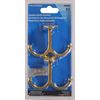 Hardware Essentials 852305 Under Shelf Coat Hook Brass Plated -2 Pack