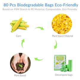 Biodegradable Trash Bags 2.6 Gallon small Biodegradable Trash Bags  Recycling Eco-Friendly Trash Can Liner for Bathroom Bedroom Office Kitchen Trash  Can 