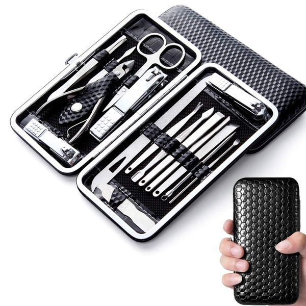 Magsbud Nail Clippers, Nippers, Compatible with Hard Nails, Nail Clippers, Stainless Steel, High Quality, Nail Clippers, Hands and Foot Peels, Easy to Grip, Prevents Fly, Spats, Face Care, Nail Care, Foot Care, 16-Piece Set