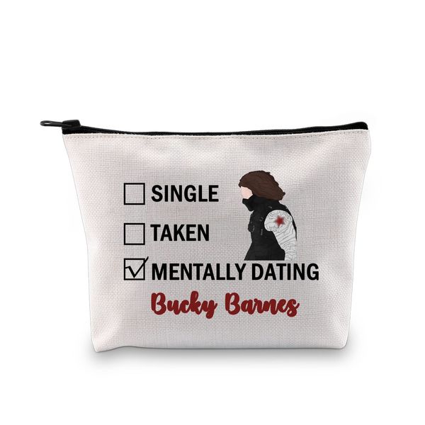 PYOUL Bucky inspiriertes Geschenk Single genommen geistig Dating Bucky Make-up-Tasche Winter Soldat Kosmetiktasche B Fan Club Geschenk, Bucky B EU