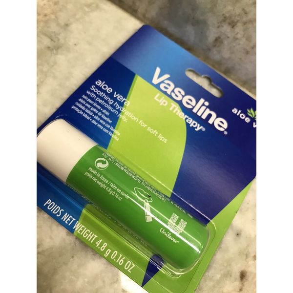 ShipN24Hours. New-Vaseline with Aloe Vera Lip Therapy. Petroleum Jelly.