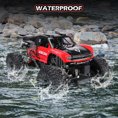 JONEALA RC Trucks 4x4 Offroad Waterproof - 1:12 Scale Large Amphibious Remote Control Car, Dual Motors Crawler Vehicle, Monster Truck Toys with 2 Rechargeable Batteries, Best Gift for Kids Adults