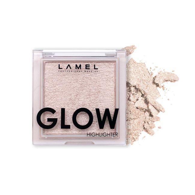 LAMEL Glow Highlighter: Face Make Up & Contour Palette in Deep, Vibrant Colors - Natural Shimmer - Compact Size & Perfect for Travel - Cruelty Free - 3.8gr/0.13 oz 401 (Luna)