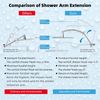 All Metal 12'' Rainfall Shower Head, Square Shower Head Combo, High Pressure Han
