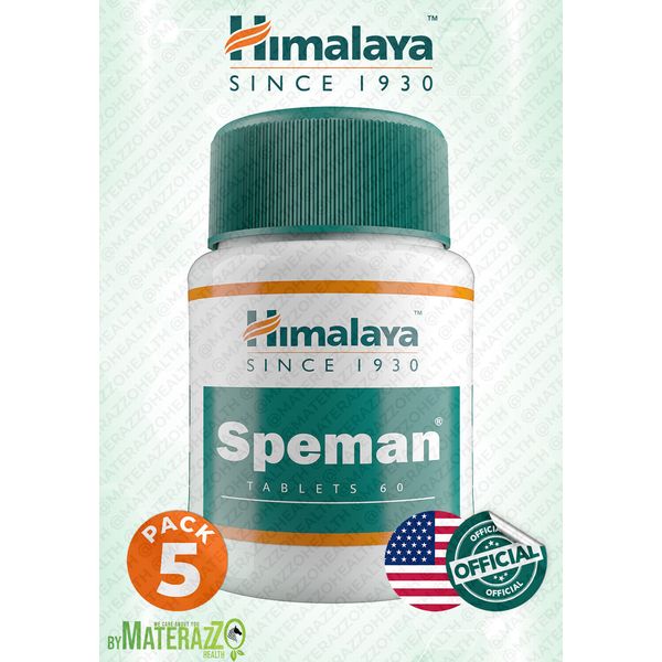 Speman Himalaya USA 5 BOX 300 TABLETS ORGANIC MEN'S HEALTHS CARE