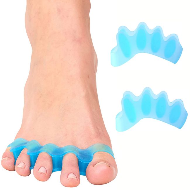 Zehenspreizer Silikon, Zehentrenner, Korrektur für alle Zehen, 2 Stück Silikon Zehentrenner für Pediküre Zehenkorrektur Hallux Valgus Schiene Ballenschutz, Fußzehen Spreizer, Damen und Herren