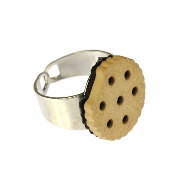Miniblings Biscuit Ring Double Cookie Chocolate Chips + Bite UDJustable