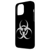 iPhone 13 Pro Max Biohazard Symbol with Distressed look in white Case