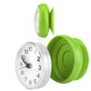 VIFERR Bathroom Shower Kitchen Clock Timer Waterproof Suction Wall Window Mirror Bath Shower Clock Bathroom Accessories(Green)