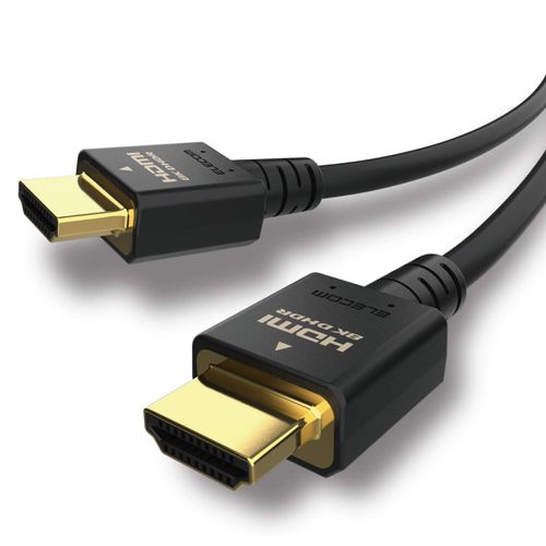 Elecom DH-HD21E15BK HDMI 2.1 Cable, Ultra High Speed, 3.9 ft (1.5 m) (Ultra High Speed HDMI Cable Certified), 8K (60Hz), 4K (120Hz), 48Gbps, Ultra High Speed, Supports PS5 / PS4 Nintendo Switch, 7680