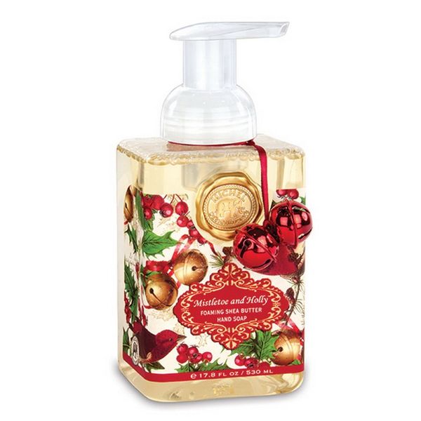 Mistletoe and Holly Foaming Hand Soap 17.8 oz Michel Design Works Gift