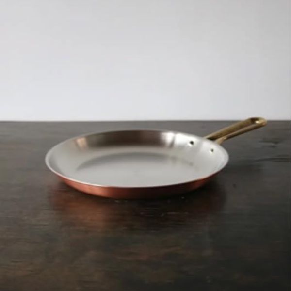 Shinko Metal COPPER100 PL-1814 Shallow Frying Pan, 9.4 inches (24 cm) (Copper Finish)