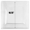 10.75" Disposable Fancy Square Clear Plastic Dinner Plates Splendid 80pcs