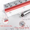 Biaungdo Architectural Scale Ruler, 12 Inch Solid Aluminum Triangular Drafting Tool, Laser-Etched Architect Scales Ruler for Architects Students Draftsman Engineers, Color-Coded