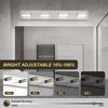 4 Lights Bathroom Vanity Light Fixtures Brushed Nickel LED Dimmable Vanity Light