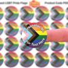 144 Personalised LGBT Pride Flag 30mm Round Sticker Labels
