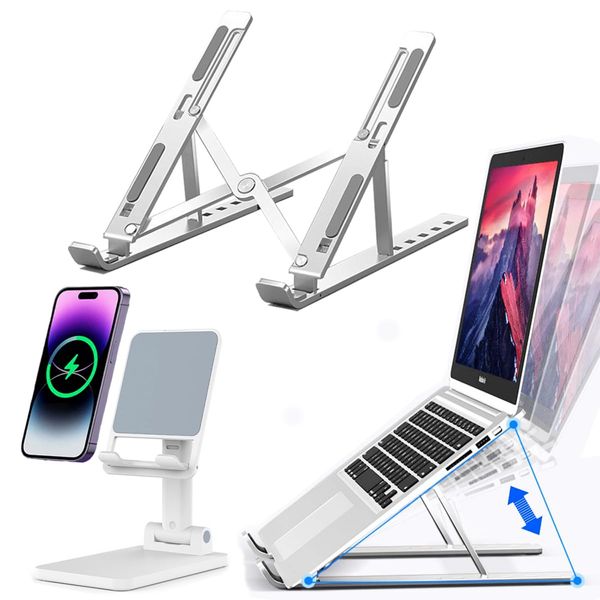 Laptop Ständer Laptop Stand, Faltbar Handyhalter Ständer Laptop Halterung Halter Laptop Erhöhung Für Schreibtisch, Aluminiumlegierung Laptop Ständer Für Macbook Air Pro Dell HP Laptop 19 Zoll Unter