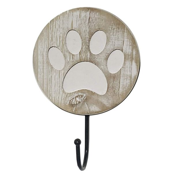 Vintage Style Dog Paw Wall Mounted Coat Rack Rustic Farmhouse Leash  (HHR)