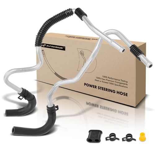 A-Premium Power Steering Return Line Hose Assembly Compatible with Nissan 350Z 2007-2009 V6 3.5L Cooler Tube 2-PC Set