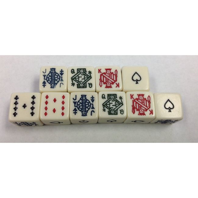 (10) Six Sided Poker Dice No Dice Cup