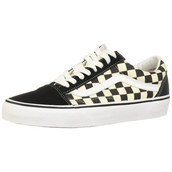 Vans Unisex Old Skool Classic Skate Shoes, (Primary Checkered) Black/White, 9 Women/7.5 Men