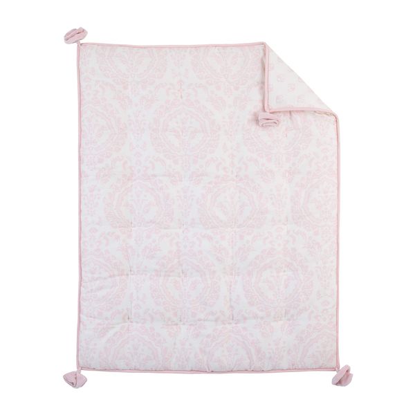 NoJo Serendipity Medallion 100% Cotton Comforter, Pink/Ivory