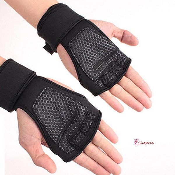 Workout gloves gym palm chin-up weight guard steel bar pull-up deadlift crossfit wrist protection wrist protection gloves fitness gloves tuv783, SPRd_Black M