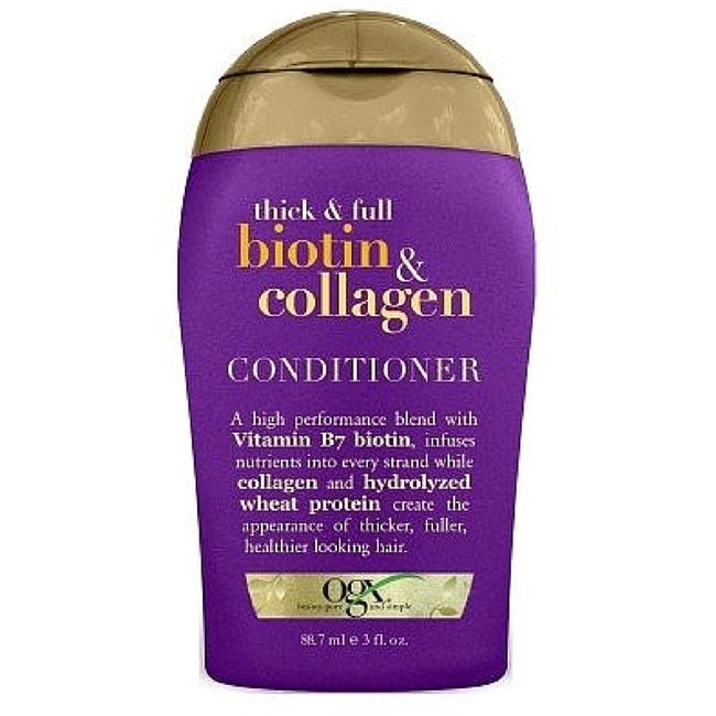 OGX Thick & Full + Biotin & Collagen Conditioner 3 oz (Pack of 2)