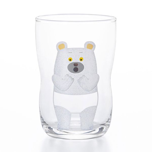 ADERIA 6231 Tsuyoko Glass M Size White Bear Pants, 6.3 fl oz (185 ml), Gift Box, Made in Japan, Tsupera Tsupera, Children's Tableware, Break-Resistant, Tempered Glass, Birthday Gift, Gift, Easy to