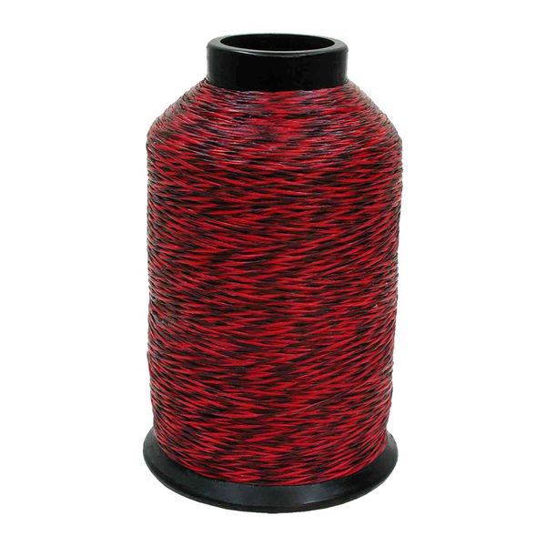 BCY 452X Bowstring Material, Red/Black, 1/8 lb.