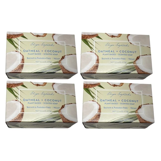 Shugar Soapworks Oatmeal & Coconut soap (pack of 4)