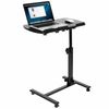 Adjustable Height Angle Rolling Laptop Desk Stand Table Tilting Top Movable