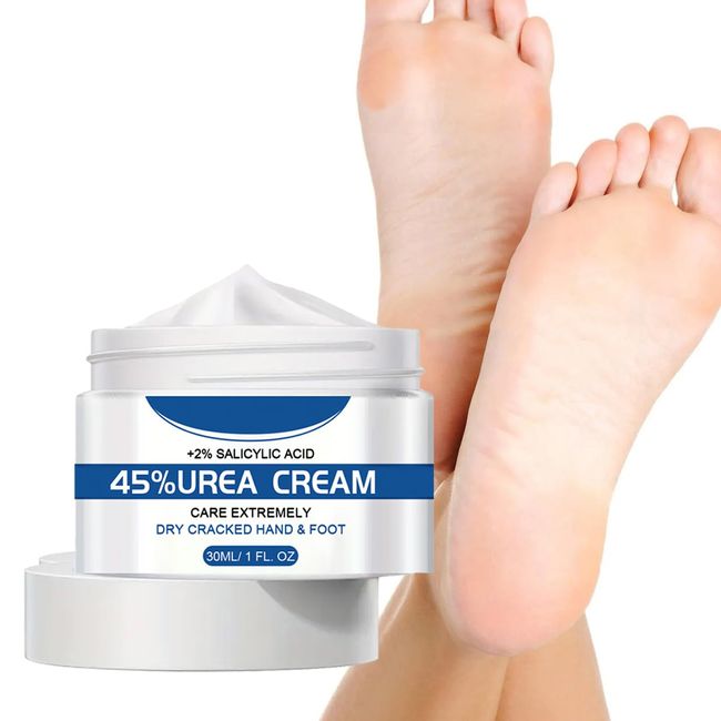 Urea 45% Foot Cream,Callus Remover Nourishes Soften for Cracked Heels and Dry Skin,Cracked Heel Repair Cream,Foot Nourishing Cream for Feet, Knees, Hand Deep Moisturizing,30ml (1)