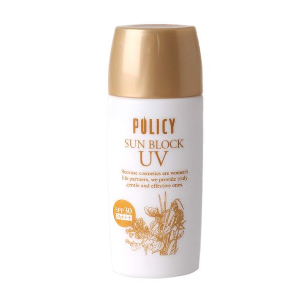 SPF30 PA+++ Policy Cosmetics Sun Block 55g Sunscreen Lotion Natural UV Care Whitening Ingredients Formulated Ultraviolet A Wave B Wave Cut Sensitive Dry Skin