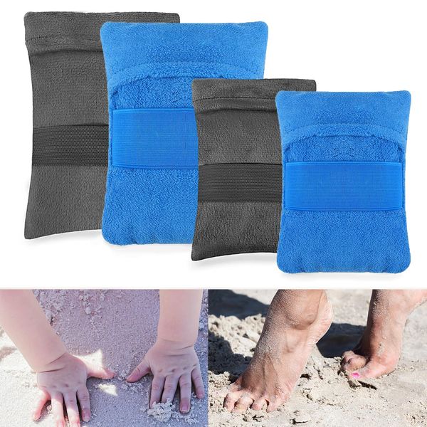 kongwal 4PCS Sand Remover for Beach, Sand Removal Bag, Beach Accessories Must Haves for Women and Family’s Summer Beach Vacation