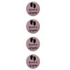 Pink Adhesive Labels for Christening - Paw Prints