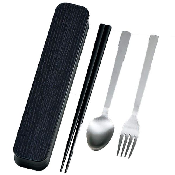 HAKOYA Cutlery Set of 3 Chopsticks Spoon Fork Ebony